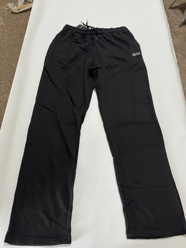 BoohooMan Man Active Relaxed Man Dash Sweatpants Black Small (c97)