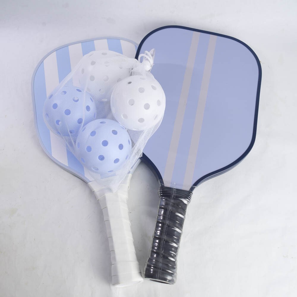 Premium 2-Player Pickleball Set with 2 Paddles 4 Balls 2 Zip Bags in Blue White