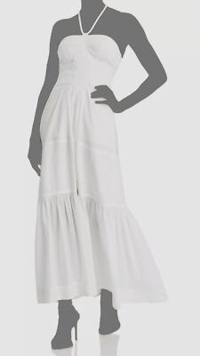 $695 A.L.C. Women's Ivory Adelle Halter Sleeveless Maxi Dress Size 8 | eBay