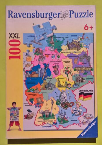 Ravensburger Puzzle [ 100 Teile ] ( Vollständig ) Deutschlandkarte politisch - Bild 1 von 4