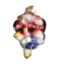 Best Friends Snowman  Glass Christmas Winter Ornament Unique — photo 2