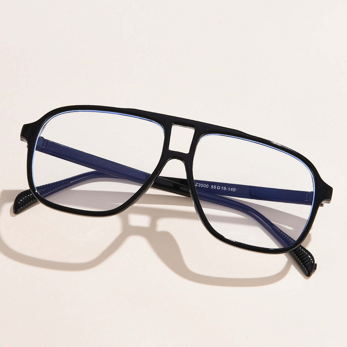 Anti Blue Light Double Beam Glasses Frame Myopia sunglass for mens and womens