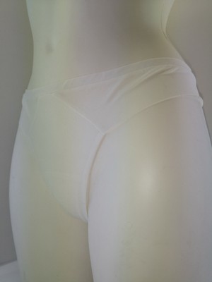 New LA PERLA string panties white LP logo US L 