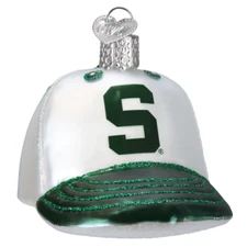 Old World Christmas Michigan State Baseball Cap Ornament w