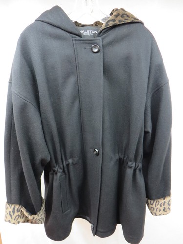 Black Wool Coat Jacket 
