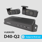 Vueroid D40-Q2  Hidable 2 Channel Dashcam |GPS|Night Vision|Parking Mode (256GB)