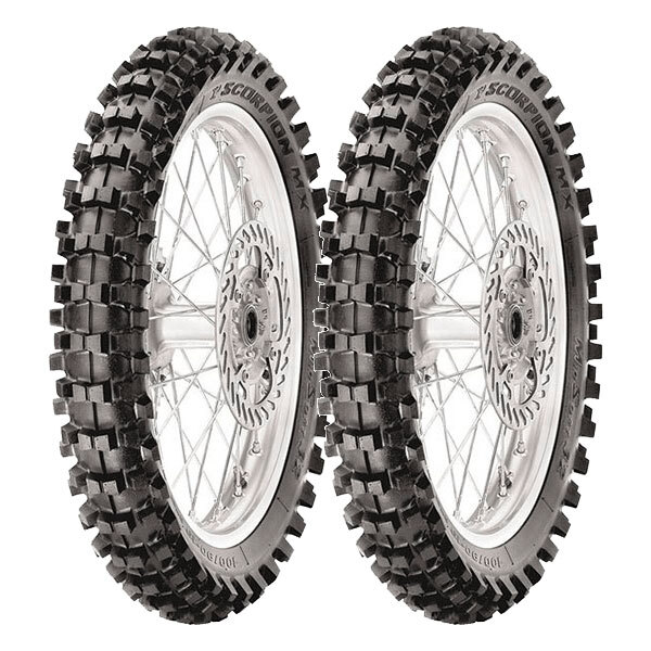 TYRE PAIR PIRELLI 120/80-19 MX32 MID S + 110/85-19 MX MID S