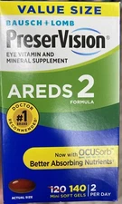PreserVision AREDS 2 Formula Ocusorb Vitamin 140 Softgel pack New In Box