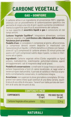 equilibra Food Supplements Vegetable Carbon Vegetable Carbon Based Suppleme.... - Foto 2 di 3