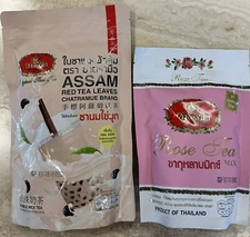 CHATRAMUE Rose Tea (150g) and Assam Red Tea leave Bubble Tea (250) g