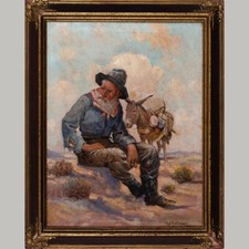1932 OIL BY G. KAUMEYER - &ldquo;PROSPECTING DAYS"