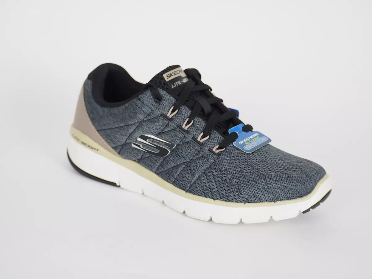 Mens Skechers Flex Advantage Stally 52957 Black Grey Sports