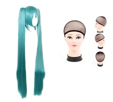 Hatsune Miku Cosplay Halloween Party Costume Accessory Wigs with Elastic Cap