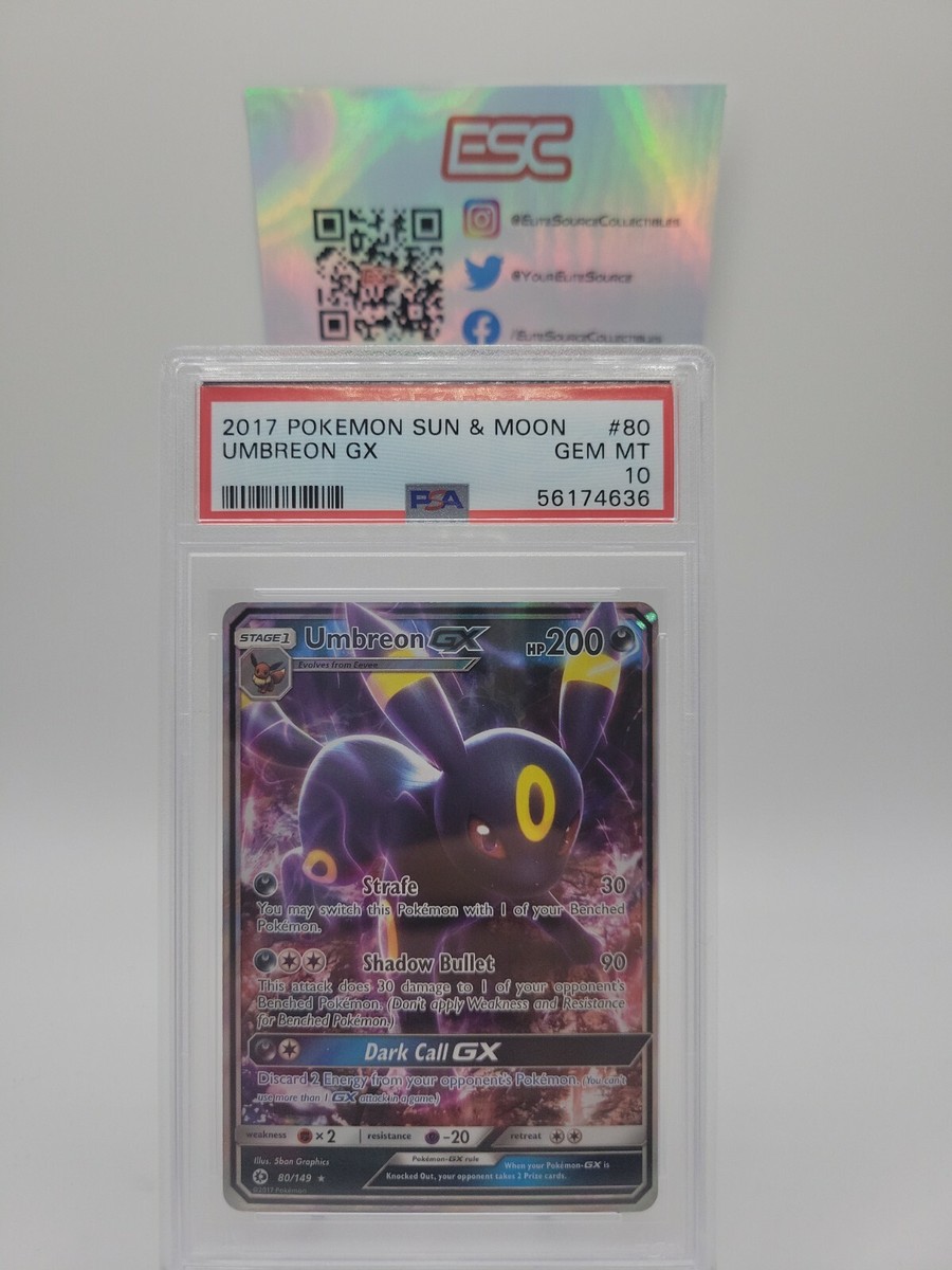 PSA 10 - Umbreon GX - 2017 Pokemon Sun & Moon 80/149 | eBay PSA 10 - Umbreon GX - 2017 Pokemon Sun & Moon 80/149 | eBay