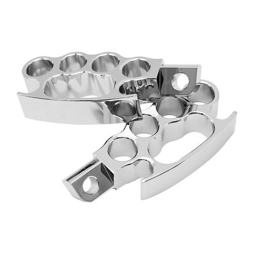 Reposapiés plateados para Harley Dyna Sportster Softail estilo impresiones de gatos - Imagen 4 de 9