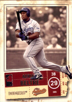 2005 Fleer Authentix MLB Baseball Cards Pick Your Own FAVORITE Team or Player