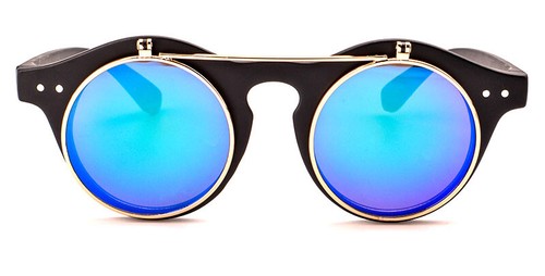 Keyhole Sunglasses Flip Open Cool Double Glasses Vintage Classic Eyewear UV 100% - Picture 22 of 24