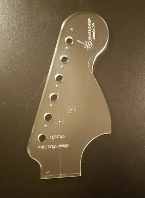 Guitar Headstock Template Tuner Drill Pattern Vintage Strat neck Kluson HSVST