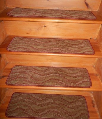 16  Step  9'' x 30''  Stair Treads Staircase  WOOL BLEND CARPET .