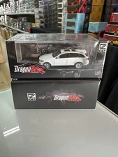 MERCEDES BENZ C63S AMG S205 WHITE WITH ROOF BOX LOWRIDE 1/64 CAR BY DCM D.BO