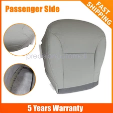 Passenger Bottom Perforated Leather Seat Cover Gray For 2002-2006 Lexus ES330