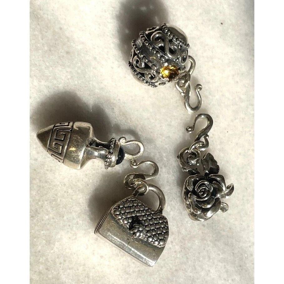 4 ENCANTOS GENUÍNOS DE PRATA ESTERLINA 925 COM PEDRAS PRECIOSAS SKY - Imagem 3 de 4