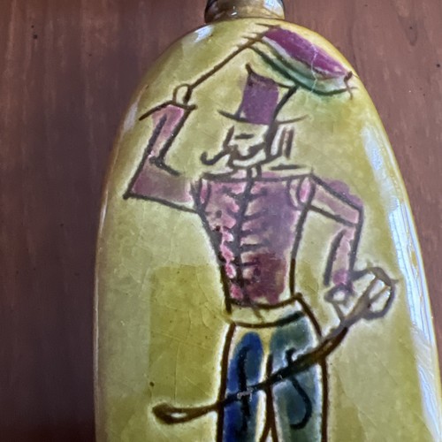 Vintage Hungarian Folk Art Glazed Pottery Bottle; Charming! Antique? - Picture 14 of 17