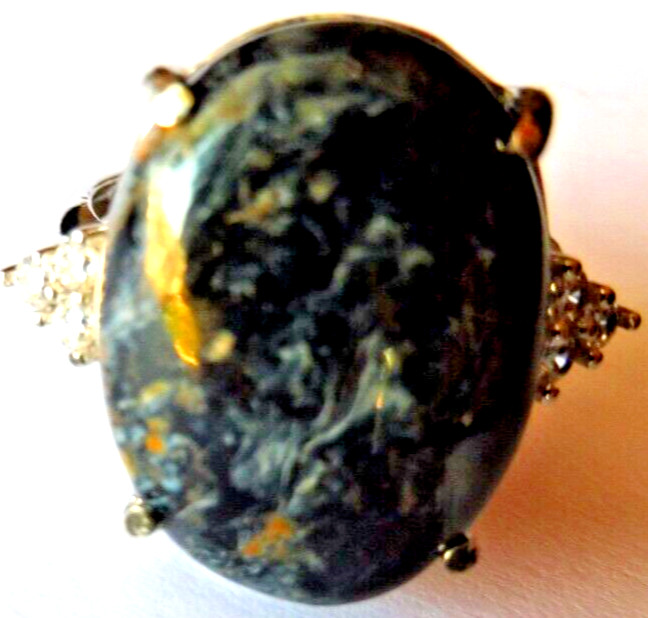 Bague pietersite bleue réglable en argent précieux pour le quotidien