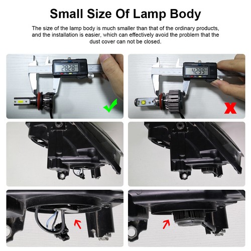 FOR Chevy Silverado 1500 2500 3500 2003-2006 6000K LED Headlight Fog Light Bulbs - Picture 8 of 19