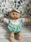1984 Cabbage Patch Kid Preemie Boy W/ Blue Eyes & Signature Elephant Outfit
