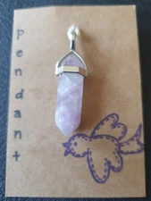 Fluorite Chakra Crystal Healing Point Cut Gemstone Pendant Reiki