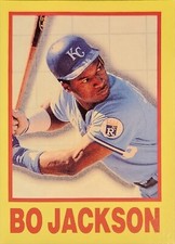BO JACKSON ROYALS 1990 BIG LEAGUE CARD YELLOW