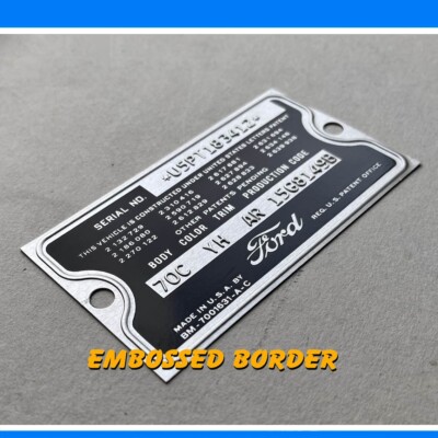 Classic Ford Trucks Embossed Aluminum License Plate – F150 F250, 6x12, Stamped Metal Tag #133
