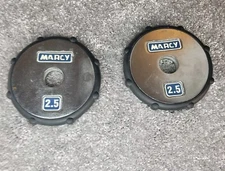 Marcy Rubber Rim Grip Standard Size Barbell Weight Plates Pair of 2.5 lb pound