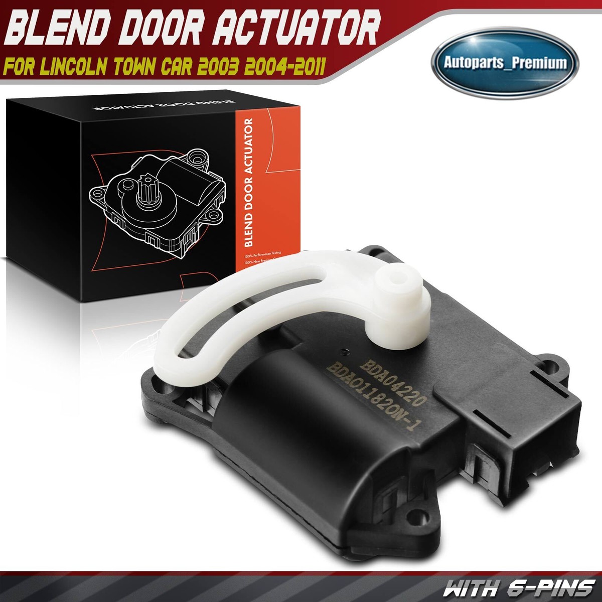 HVAC Heater A/C Blend Door Actuator for Lincoln Town Car 2003-2011