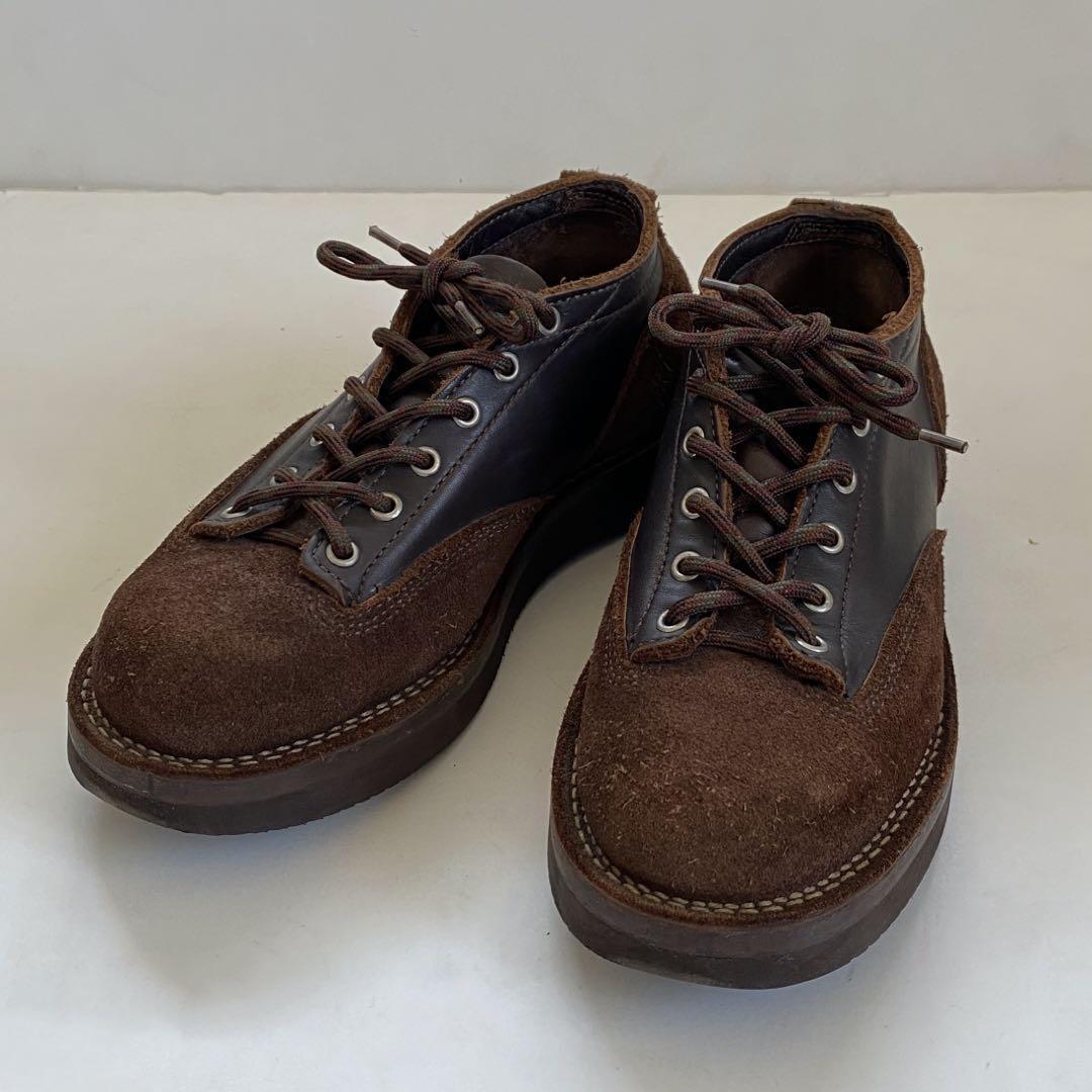 VIBERG BOOTS LACE TO TOE OXFORD Vibram Brown UK7.5 Used Box VIBERG BOOTS LACE TO TOE OXFORD Vibram Brown UK7.5 Used Box