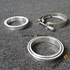 3" Aluminum V Band V-Band Clamp Flange Kit + O-Ring For Intake Intercooler inlet