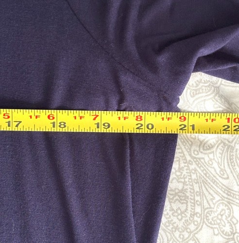 Camicetta donna NEIMAN MARCUS blu navy viscosa spandex taglia 1X nuova con etichetta - Foto 8 di 9