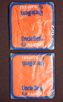 2 Uncle Bens Potholders Mitt Square Basmati Promo Sealed Vintage Collectible New
