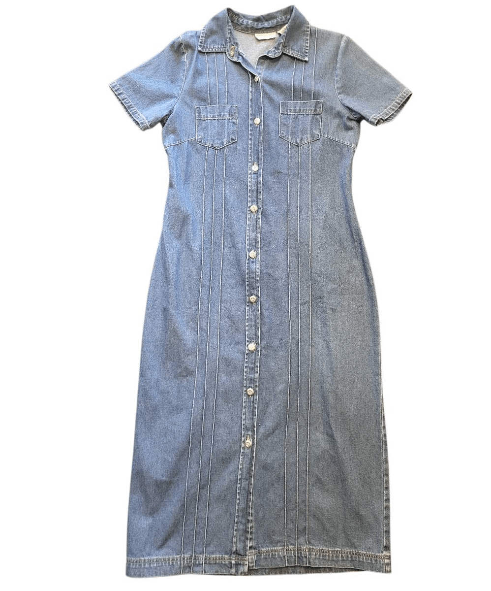 navy blue dress for baby girl Plein Sud 90s Maxi Button Down Dress main image 1