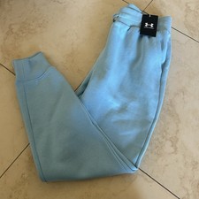 Under Armour Women's Rival Fleece Joggers Embroidered Logo Blue Sz S NEW Stretch