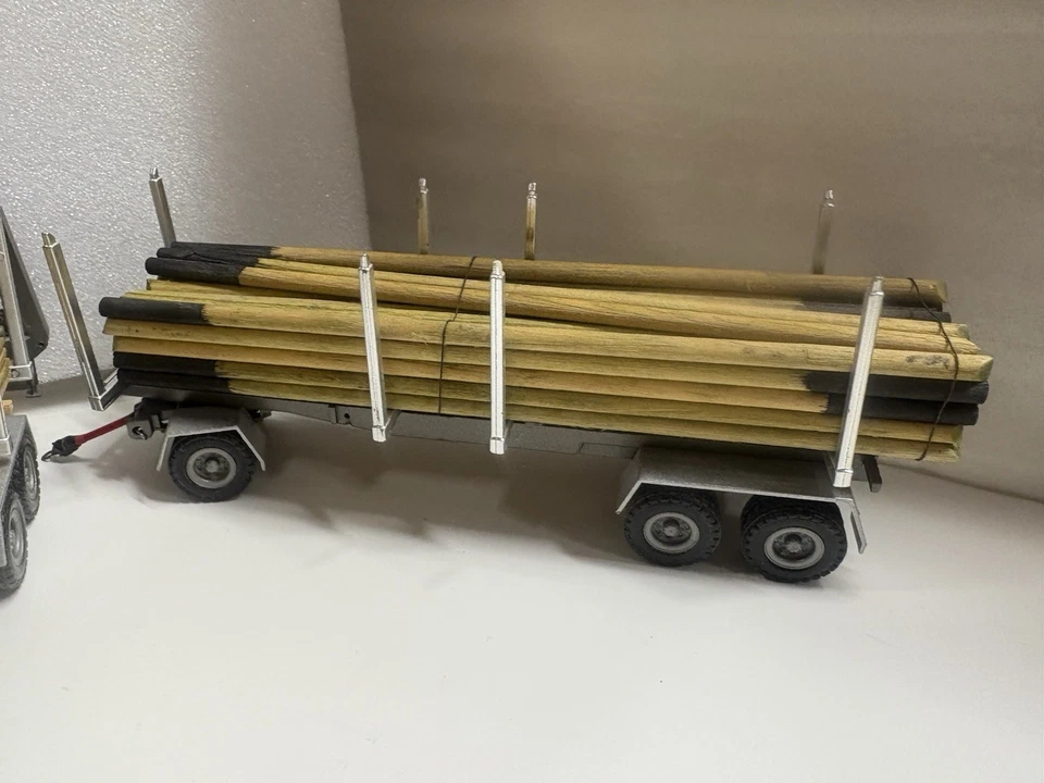Conrad Models Mercedes Palfinger Crane  Wood Truck And Pup Trailer - Image 3 of 4
