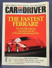 Car And Driver Magazine Feb 1991 Ferrari F40 Mazda Protege Lx Saab 900 Turbo