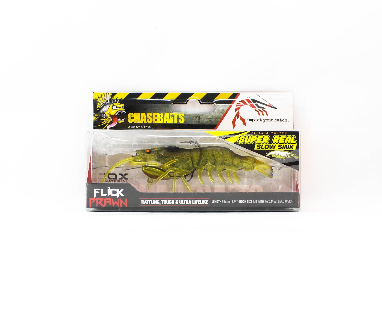 Chasebaits Flick Prawn 95 mm 4 grams Sinking Lure 07 (8350)