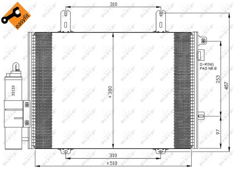 NRF 35353 Condenser, air conditioning for RENAULT