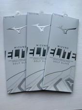 3 NEW MIZUNO ELITE GOLF GLOVES - MEN'S MEDIUM-LARGE WORN ON YOUR LH