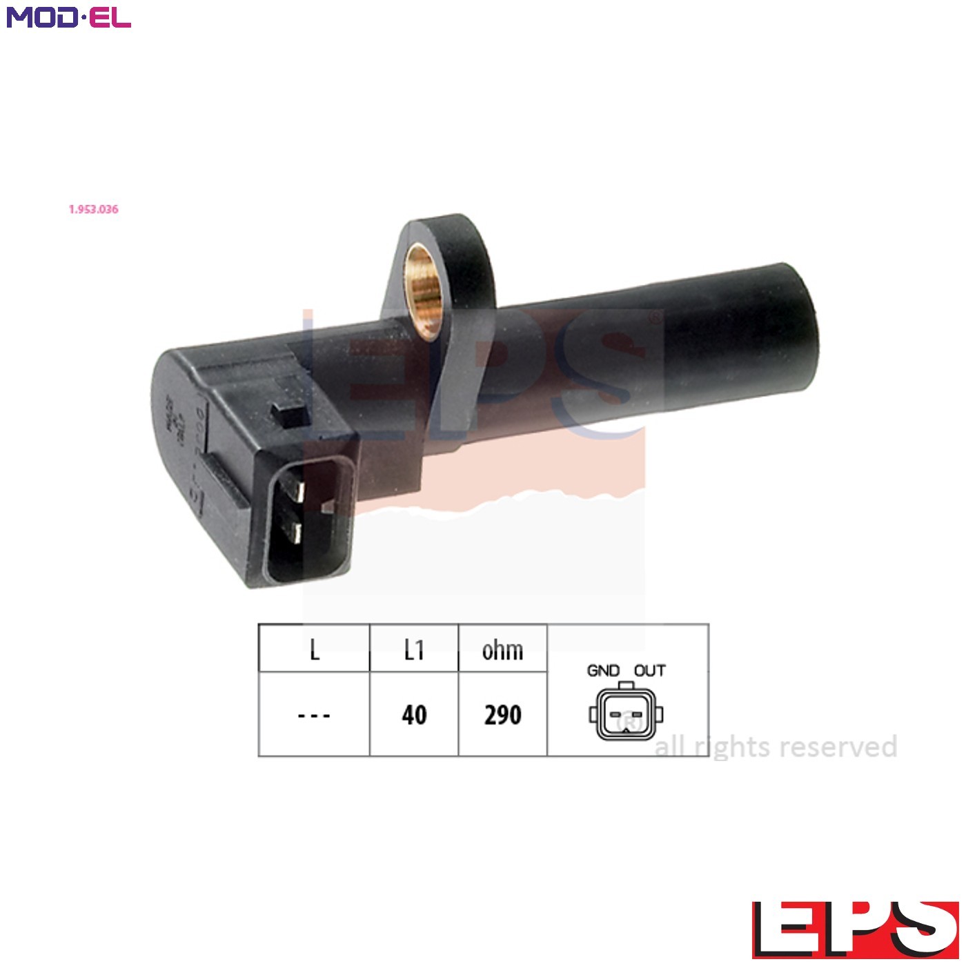 SENSOR CRANKSHAFT PULSE 1.953.036 FOR FORD ESCORT/Mk/VI/VII/Rural/Turnier/'95