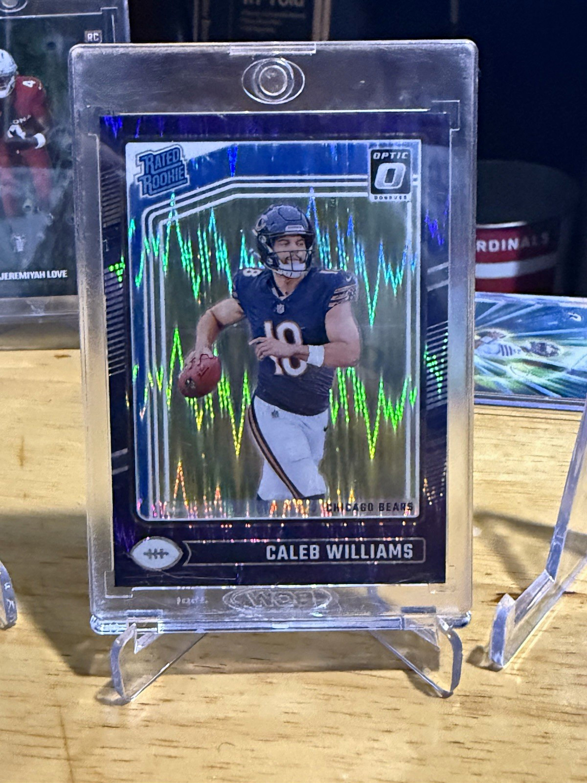 Panini 2024 Donruss Optic Rated Rookie Caleb Williams #201 Purple Shock Bears