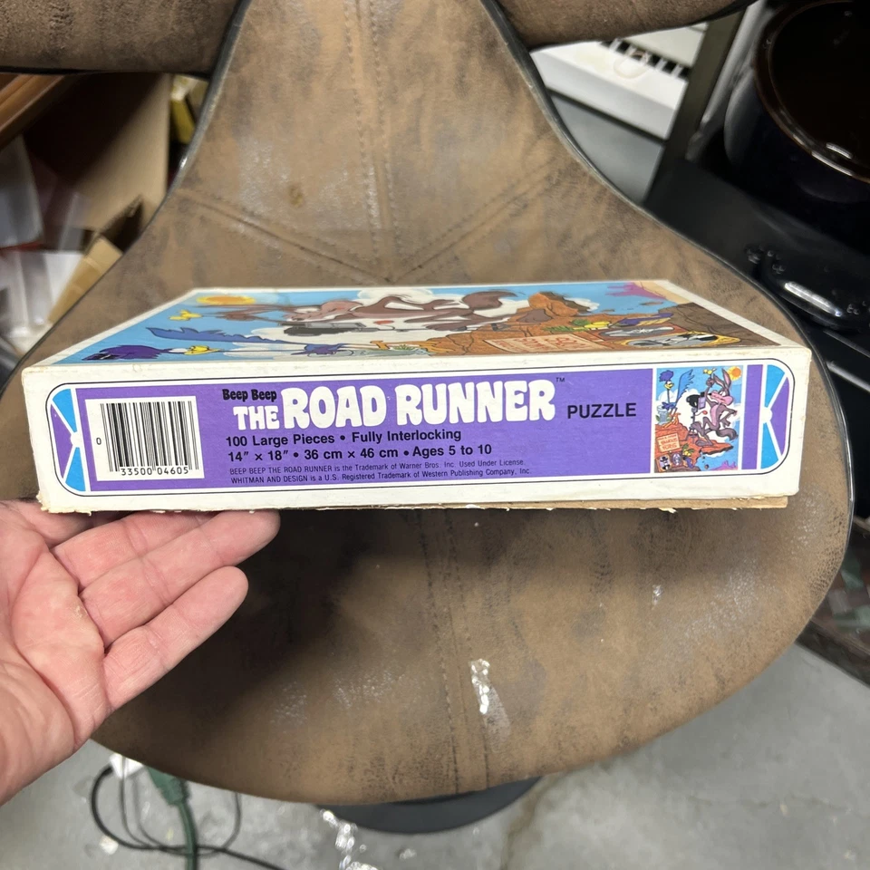 Vintage Whitman WD Coyote/Roadrunner 100 pc Jigsaw Puzzle in Box complete - Image 4 of 4