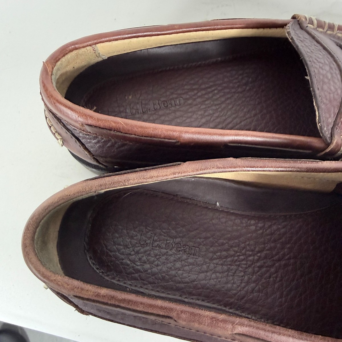 LL Bean Allagash Bison Penny Loafers Mens 9.5 Brown Leather Casual Boat Shoes Beefroll Penny Loafer LH - Rowdy Bison, Dark Brown  main image 3
